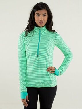 Lululemon Run Forthright size 8 Half Zip Bali Breeze